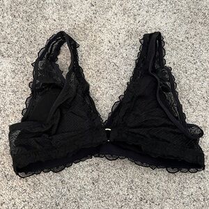 Aerie black lace bralette large